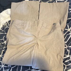Tan Linen Blend Pants